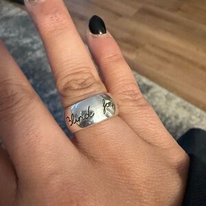 GUCCI Sterling Silver “Blind for Love” Ring